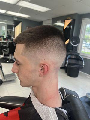 Mid skin fade