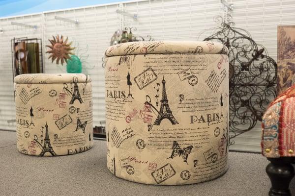 These pretty footstools are the only thing in the store I'd be interested in.