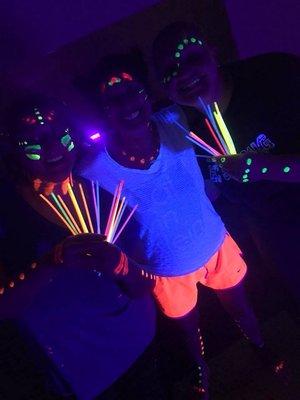 Glow in the dark yoga event