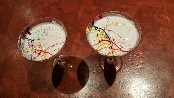 McNay Art Museum gathering with Miro-inspired cocktails. Delicious masterpieces!