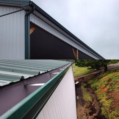 Installed 6 inch green gutters and downspouts for Homestead Gardens in Davidsonville, MD today.