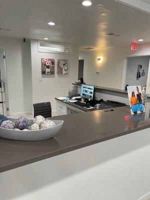 Front desk area. It is such a clean and elegant dental office.