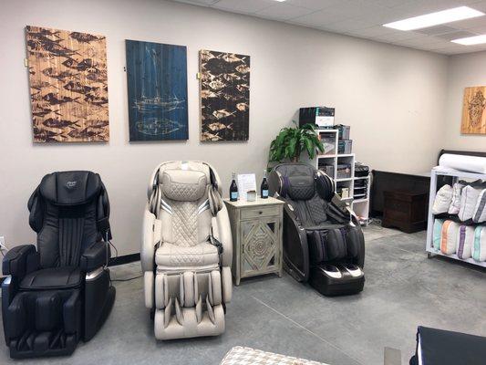 Massage chairs and Champaign?