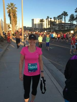 After 6 weeks: Weight 135, Size 6.  First half marathon!  Thank you, Teresa!