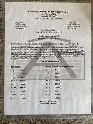 Unit pricing