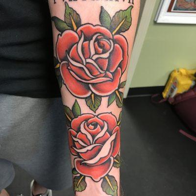 Traditional Rose Tattoo