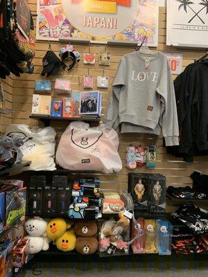 Sanrio and BTS corner