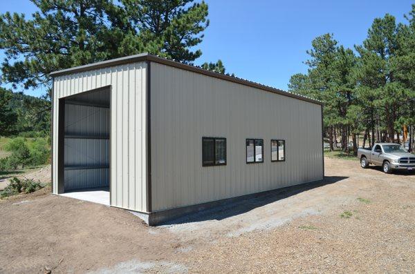 20' x 40' x 14' 1:12 Single Slope Colorado Garage