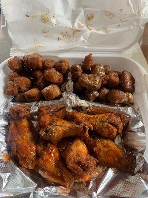 6 Piece Wings Combo: Hot Lemon Pepper and Cajun Ranch Okra