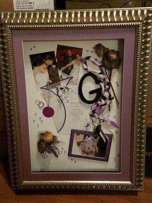 wedding shadow box.