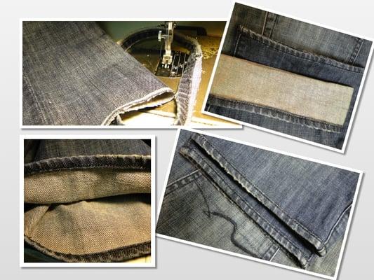 Shorten Jeans Re-attach Hem