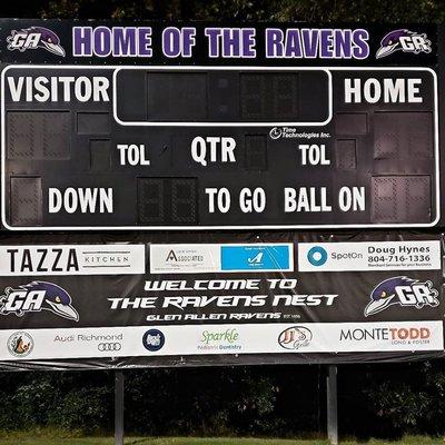 Sponsorship with Glen Allen Ravens Football & Cheer