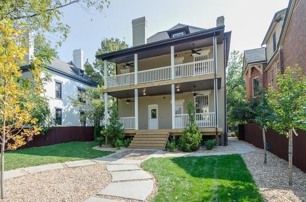 The renovation was a complete overhaul inside and out.  Now boasting a large double porch and beautiful exterior.