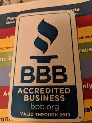 We are part of the BBB!