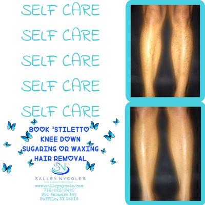 Full leg waxing and sugaring!