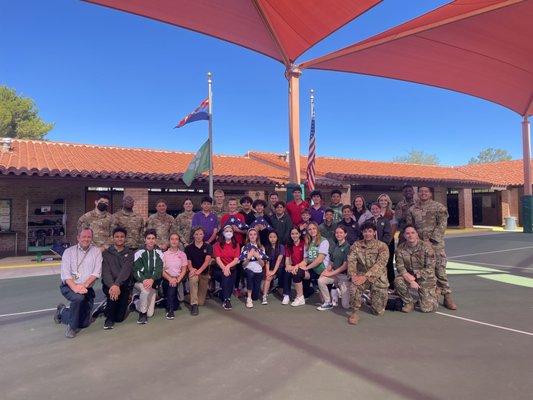 St. Cyril Honor Guard Students and Davis Monthan Military