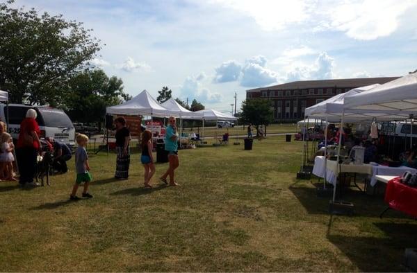 View of the tents