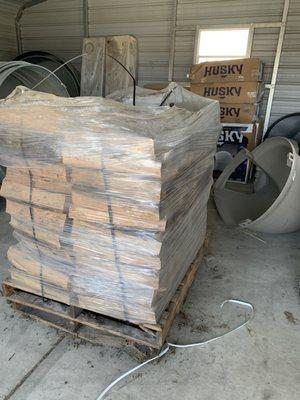 Sold by the pallet (over $200, can't remember the exact price)