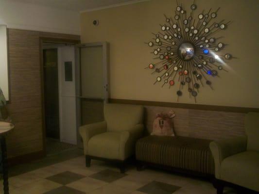 hotel reception area.