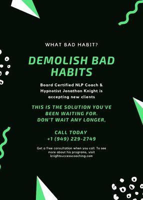 Sometimes it feels as if we're our own worst enemy, doesn't it.. Any habit that you find doesn't serve you, NLP is the answer.