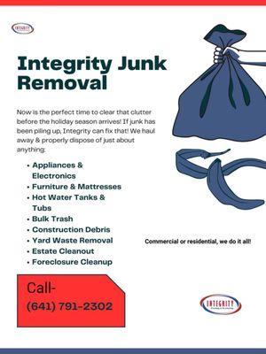 December 2023 Central Iowa junk removal digital ad.