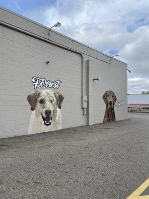 Love these dog murals