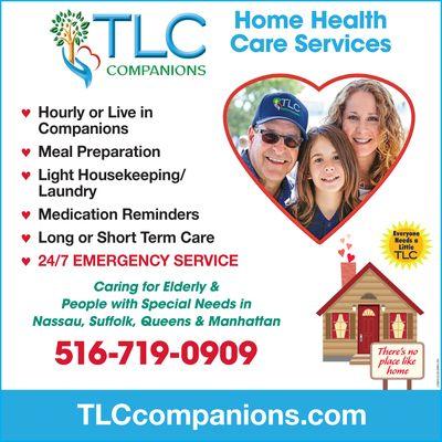 TLC Companions serves Forest Hills, Jamaica, Elmhurst, Kew Gardens, Astoria, and the rest of Queens. Everyone needs a little TLC!