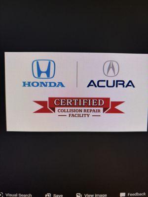 Honda and Acura certified repair shop