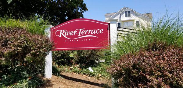 Printed community entrance sign