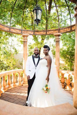 Beautiful Bride and Groom at Garden Tuscana Reception Hall