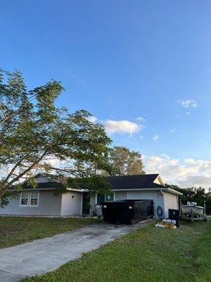 New roofing job. Needed dumpster rental.