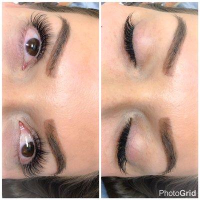 Volume 2D-3D Eyelash Extensions gives a more fuller look. She's a beauty!