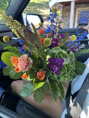 Delivering this gorgeous bouquet to my friend for her 50th birthday