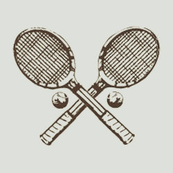 The vintage crossed tennis racquets logo that have donned the famous EJL club ties for decades