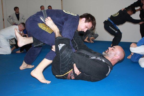 Coach Matt Leighton training with one of his students Learn more about what BJJ can do for you: https://www.CitadelBJJ.com