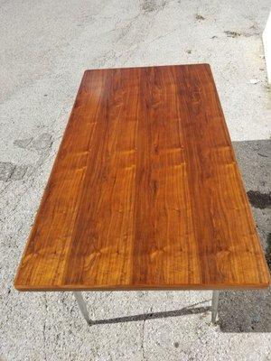 Restored Walnut top, beautiful wood grain.