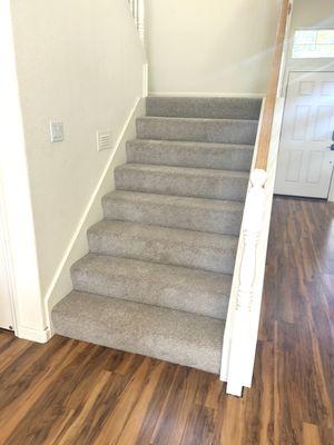 New carpeting on stairs