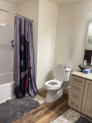 After of client's cleaned bathroom.