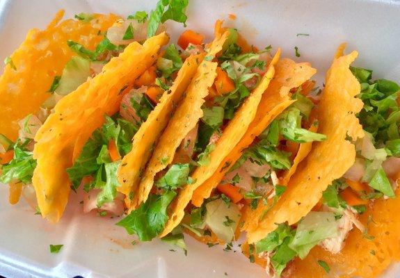 Tuesday - Mini cheese shell Tacos----love it.