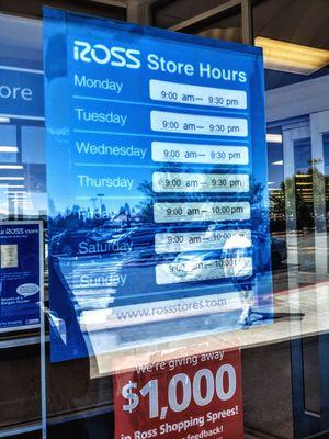 Store hours