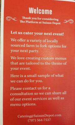 Catering information