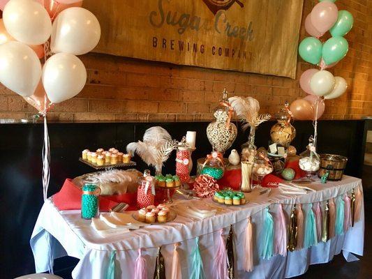 Candy and dessert table.