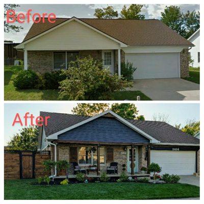 Windows, doors, siding, roofing, painting and shutter install. Let us know what you think!