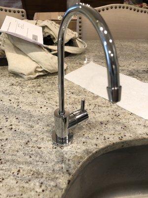 Filter faucet install