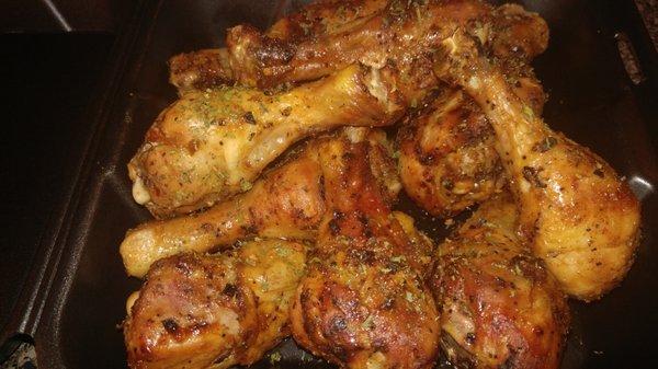 Roasted chipotle and garlic chicken lollipops