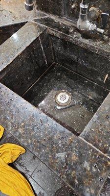 Marble sink leakage repair.