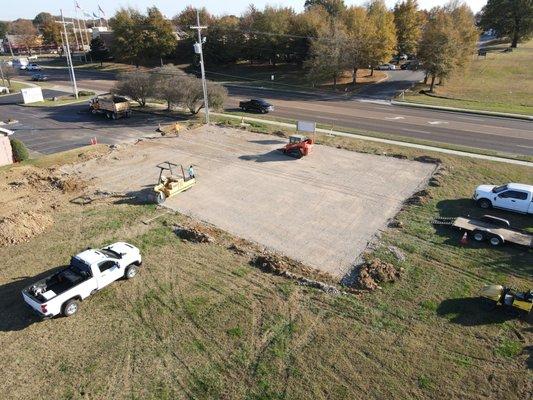 CPAC - Asphalt Paving getting a parking lot ready for asphalt.