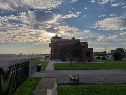 Sunrise over our building