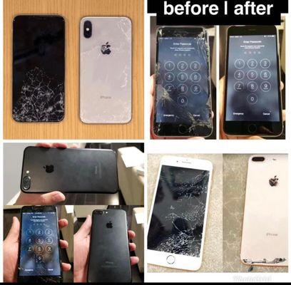 Have a cracked screen?  Bring it to Five Star Services!   Same day repair.