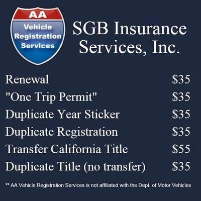 AA Vehicle Registration Services